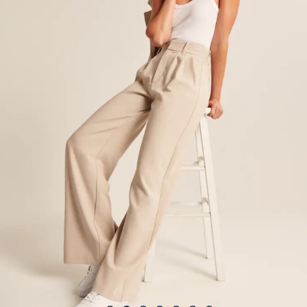 Abercrombie & Fitch Tailored Wide Leg Pants